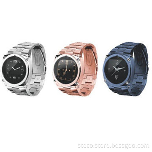 Smart watches with stainless steel watch case and watch band